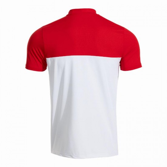 Joma A1 Polo Padel Branco Vermelho