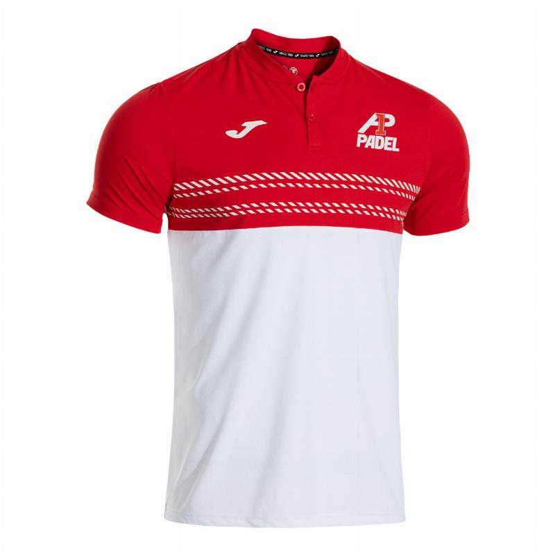 Joma A1 Polo Padel Branco Vermelho