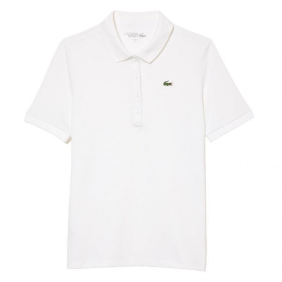 Polo Lacoste Pique Blanc Femme