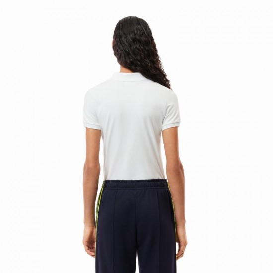 Women''s Lacoste Pique White Polo