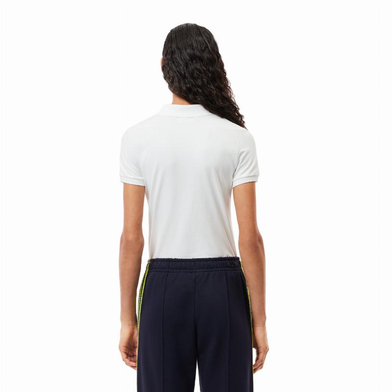 Polo Lacoste Piqu? Branco Feminino