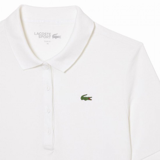 Polo Lacoste Pique Blanc Femme