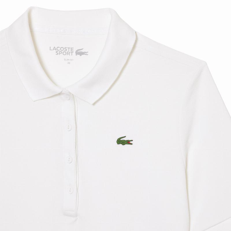 Polo Lacoste Piqu? Branco Feminino