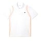 Polo Lacoste Poliester Reciclado Blanco Naranja