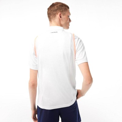 Lacoste Recycled Polyester Polo Shirt White Orange