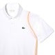 Lacoste Polo in Poliestere Riciclato Bianco Arancio