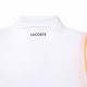 Polo Lacoste Poliester Reciclado Blanco Naranja