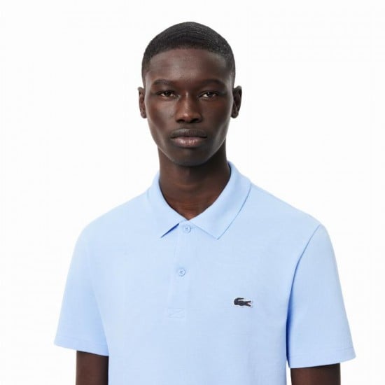 Polo Lacoste Regular Fit Algodon Azul Pastel