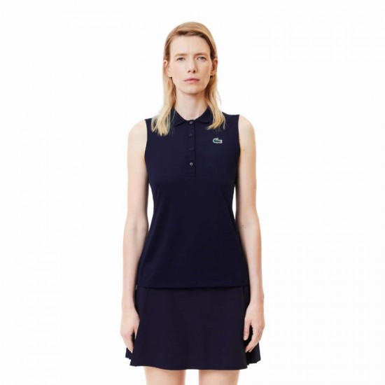 Polo Femme Lacoste Ultra Dry Bleu Marine