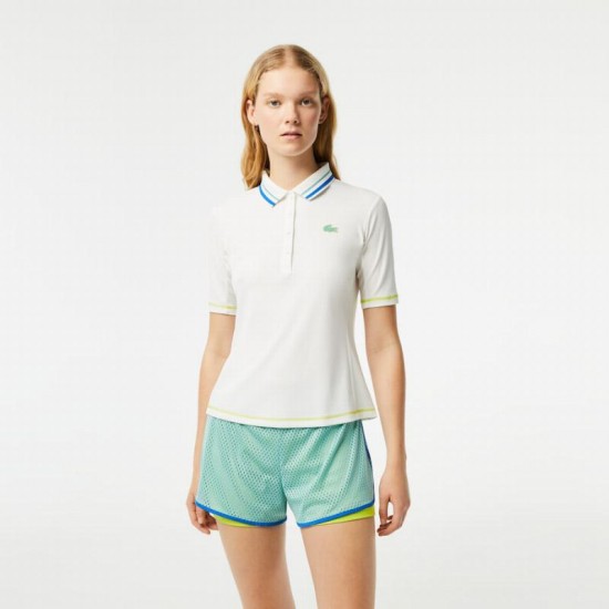 Polo Lacoste Ultra Dry Bianco Donna