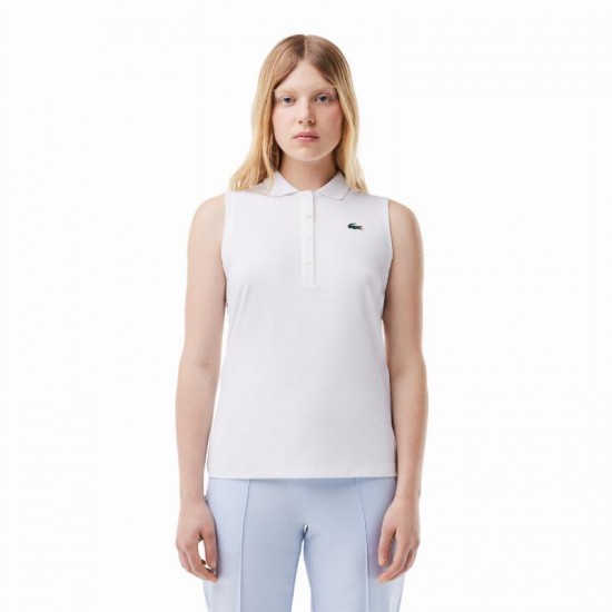 Polo Femme Lacoste Ultra Dry Blanc