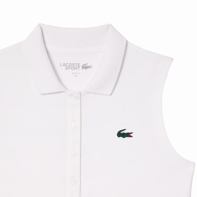 Polo Feminino Lacoste Ultra Dry Branco