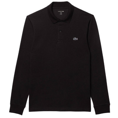 Polo Manga Larga Lacoste Regular Fit Algodon Negro