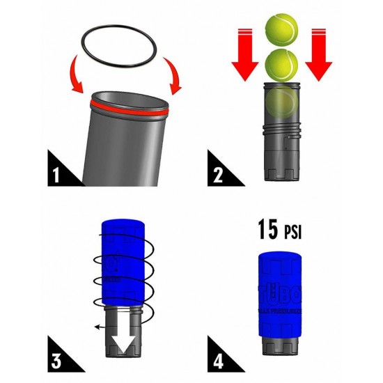 Pressurizador de esferas Tuboplus Cores