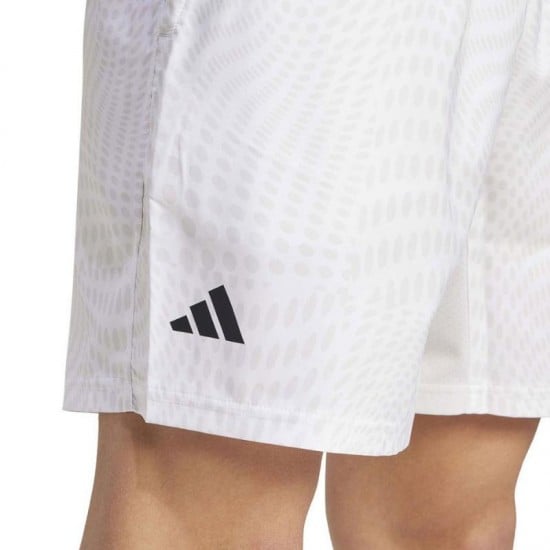 Pantaloncini Adidas Club Graphic Bianco Grigio