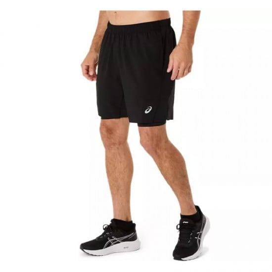 Short Asics Core 2N1 7IN Negro Performance