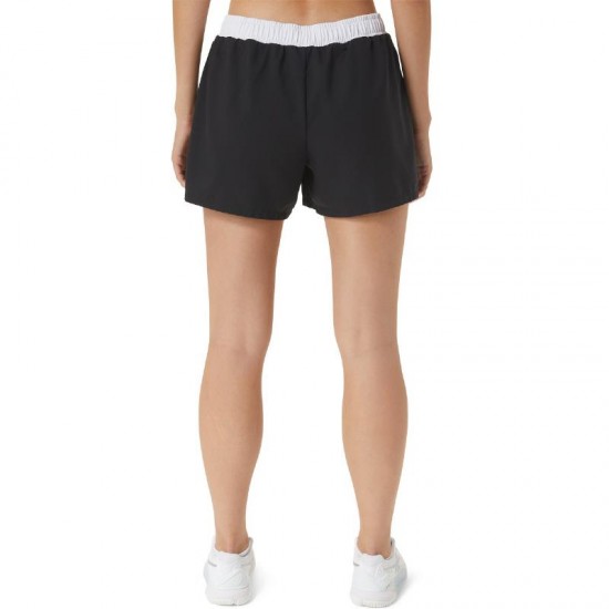 Short Asics Court Nero Bianco Donne