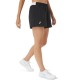 Short Asics Court Negro Blanco Mujer