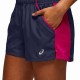 Pantaloncini Asics Practice Azul Peacoat Rosa Mujer