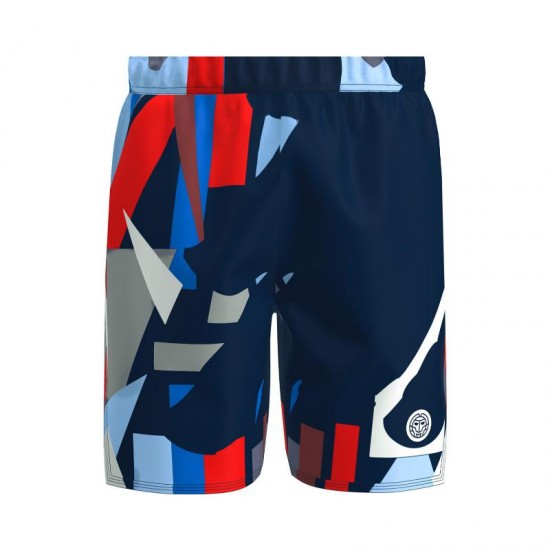 Badu New York Shorts Bidi Junior Azul Escuro Vermelho