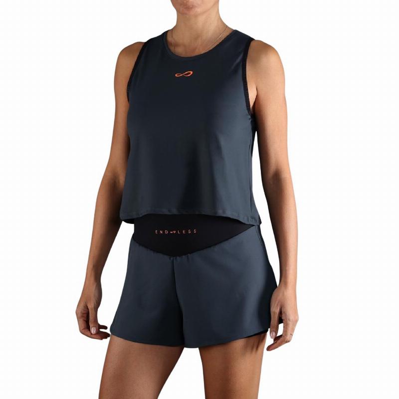 Pantaloncini Endless Court Titanio Mujer