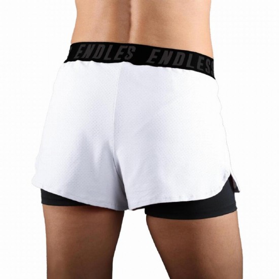 Short Endless Tech Iconic Blanco Mujer