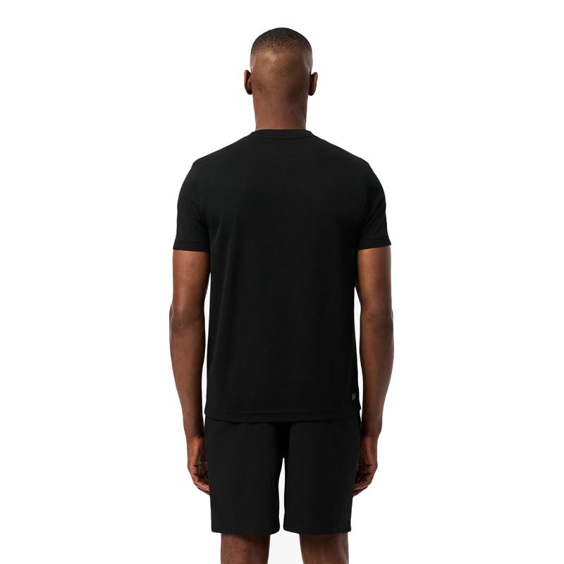 Short Lacoste Novak Djokovic Negro Amarillo