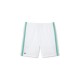 Short Lacoste Recycled Polyester White Green