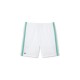 Short Lacoste Poliester Reciclado Blanco Verde