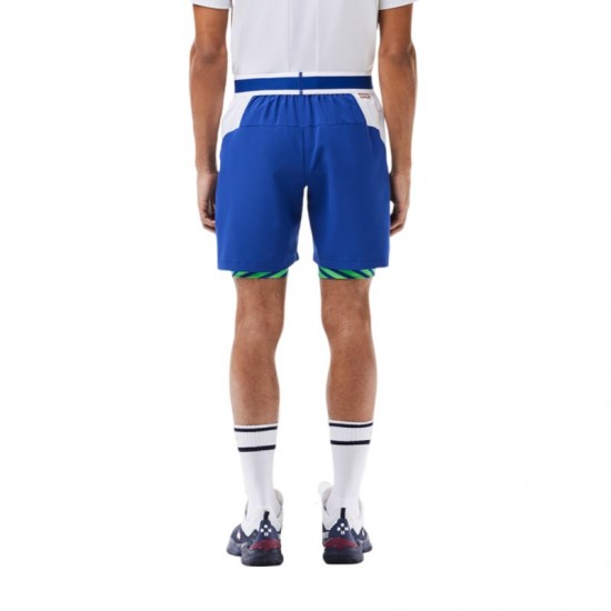 Lacoste Roland Garros Shorts Azul Branco Verde