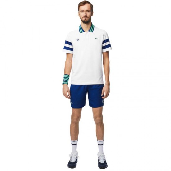 Short Lacoste Roland Garros Azul Blanco Verde