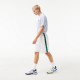 Short Lacoste Sport Side Stripes Blanc Vert