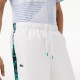 Short Lacoste Sport Side Stripes White Green