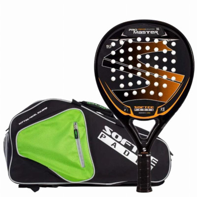 Pack Softee Pro Master Evolution Orange Paddle com Saco de Raquete de Padel