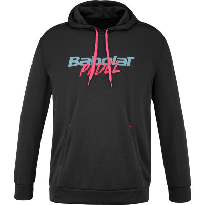Moletom Babolat Padel Hood Preto Rosa