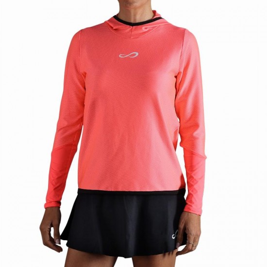 Sweat-shirt Endless Breath Line Corail Brillant