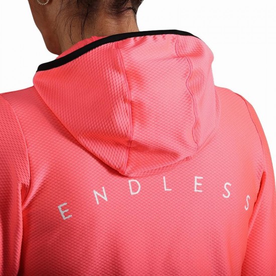 Sudadera Endless Breath Line Coral Brillante