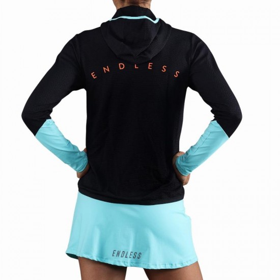 Sudadera Endless Breath Line Negro Aqua