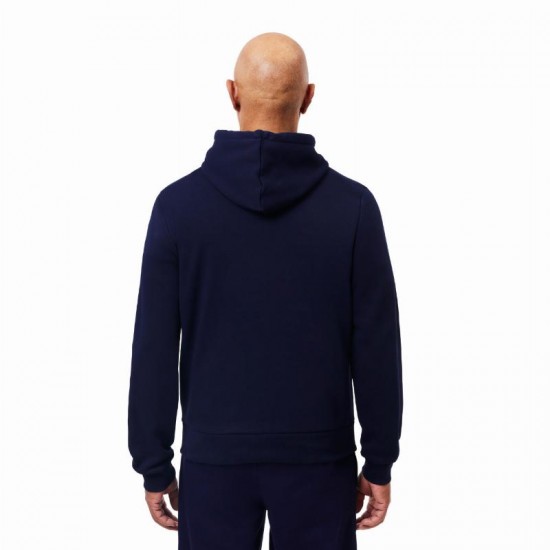 Lacoste Felpa in cotone blu navy