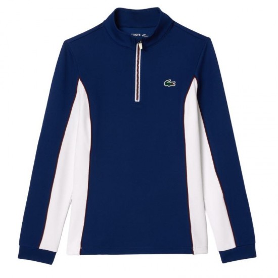 Lacoste Ultra Dry Blu Navy Bianco Felpa da donna