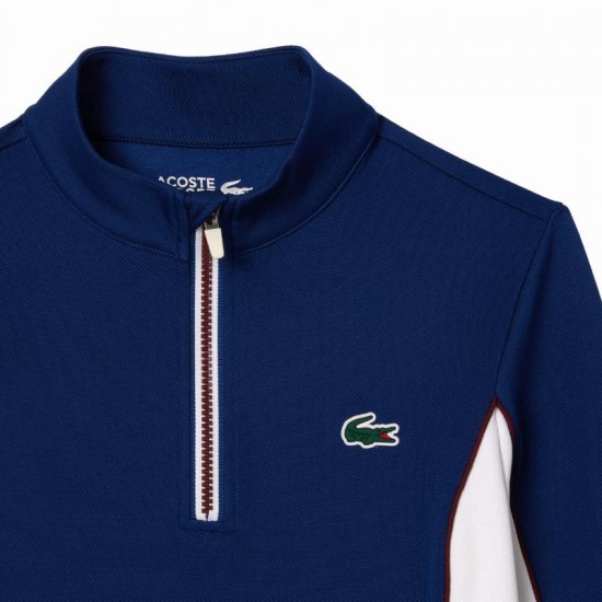 Lacoste Ultra Dry Blu Navy Bianco Felpa da donna