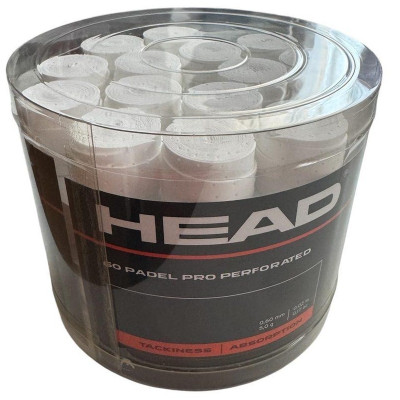 Head Padel Pro Perforated White Drum 60 Overgrips