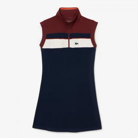 Robe Lacoste Sport Recycled Navy Bordeaux
