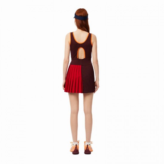 Lacoste Ultra Dry Burgundy Orange Dress