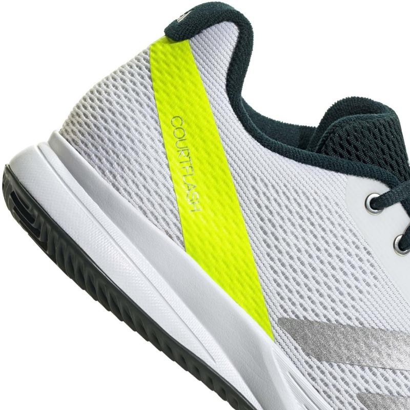 Adidas Courtflash Speed 2 White Silver Lemon Sneakers