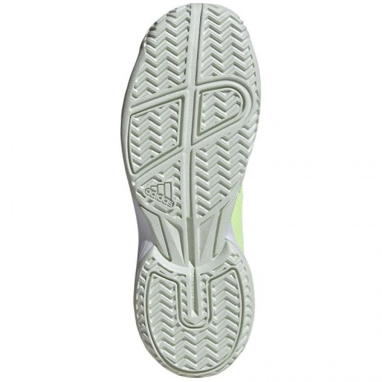 Adidas Courtflash Verde Fluor Preto Sapatos Junior