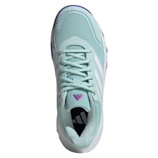 Zapatillas Adidas CourtJam Control 3 Aqua Blanco Mujer