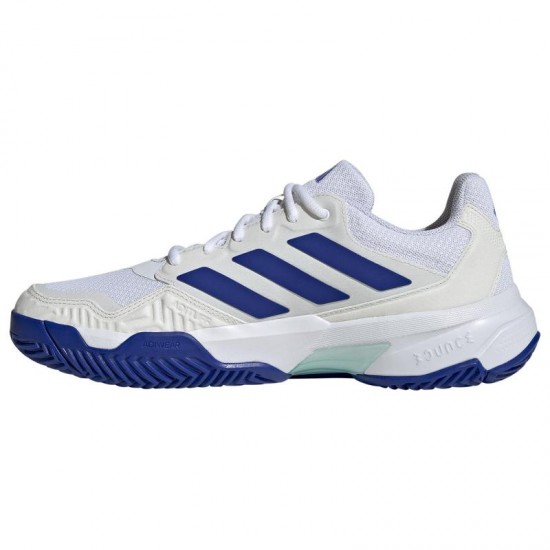 Adidas CourtJam Control 3 White Blue Aqua Sneakers