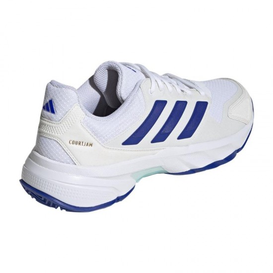 Adidas CourtJam Control 3 White Blue Aqua Sneakers