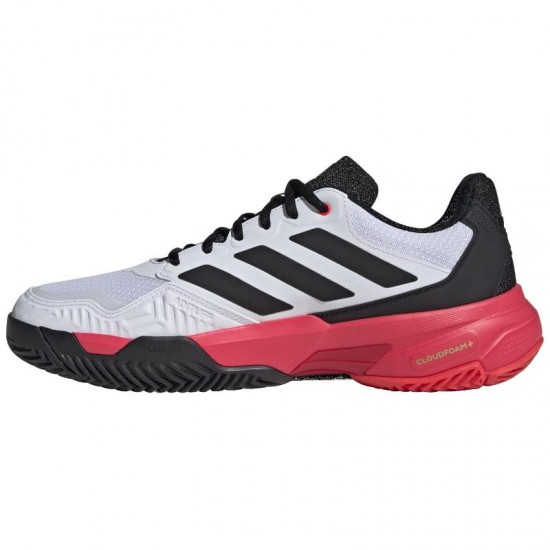 Adidas CourtJam Control 3 Blanc Noir Rouge Baskets